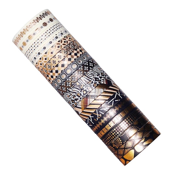 Qinhai 20 Ruller/Sett Washi Tape Klar Trykk DIY Avtakbare Dekorative Geometriske Mønstre Papirklistremerker for Barn