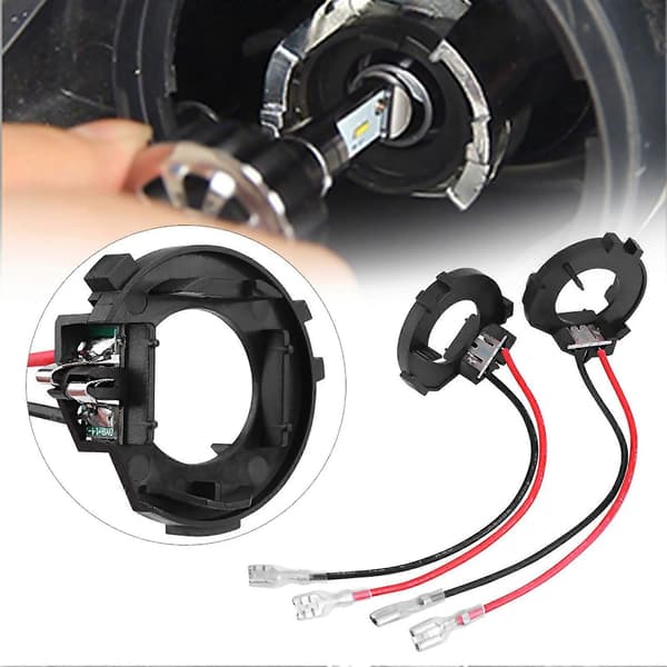 1 Par H7 LED Strålkastarlampor Adapterhållare för MK7