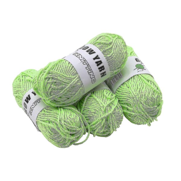 Lysande Ull DIY Vävd Handstickad Polyester DIY Självlysande Garn Hantverk A1