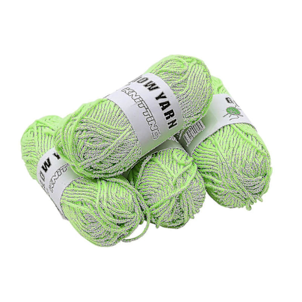 Lysende Ull DIY Vevd Håndstrikket Polyester DIY Glødende Garn Håndverk A1