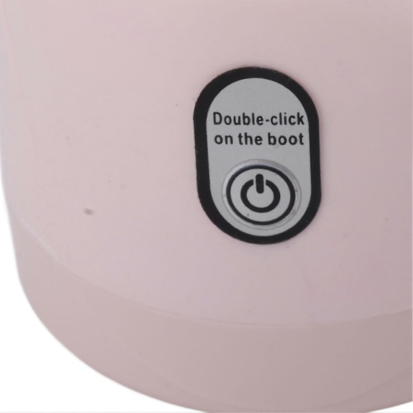 Bærbar Blender USB Oppladbar 6 Blader Mini Juicer Kopp Fruktpresse for Reise Sport Kjøkken 410ml Rosa