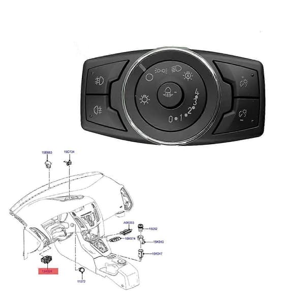 For Focus 2012-2015 BM5T-13A024CPL Dash Frontlysbryter Kontroll Høydejusteringsknapp BM5T13A024