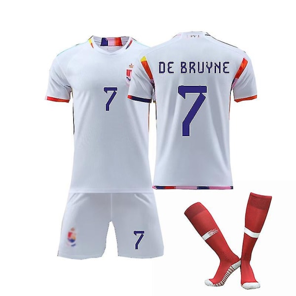 2022 Qatar World Cup Bélgica Team De Bruyne Jersey #7 T-shirt set XL (180-190cm)