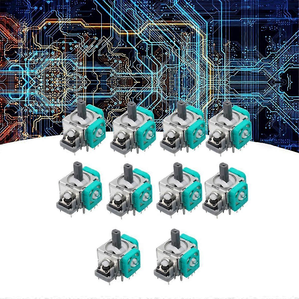 10 stk. 3D Analog Joystick til Spillekonsol Joystick Udskiftningssensor Modul Potentiometer