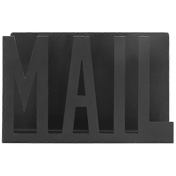 Sort Metall Skrivebord Utskjært Post Brevholder