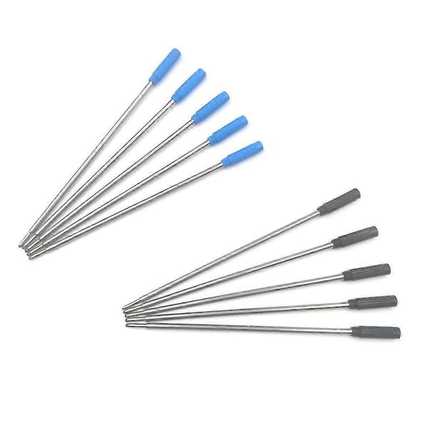 10 stk. Kulepenn Refill - Blå Svart (115mm) Black