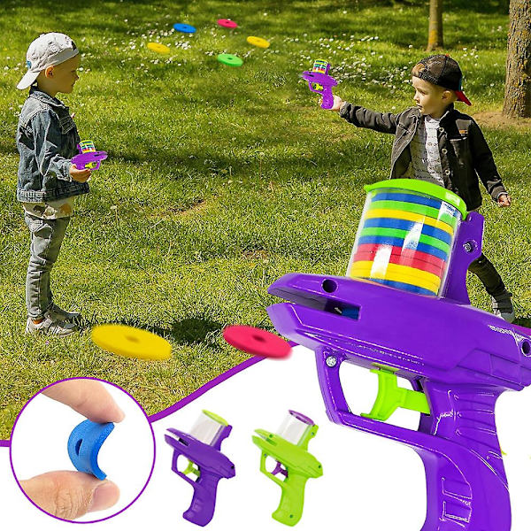 Skumskive Launcher Zip Shot Shooter Skivskytt Flygande Teefat Skivskytt Leksak green
