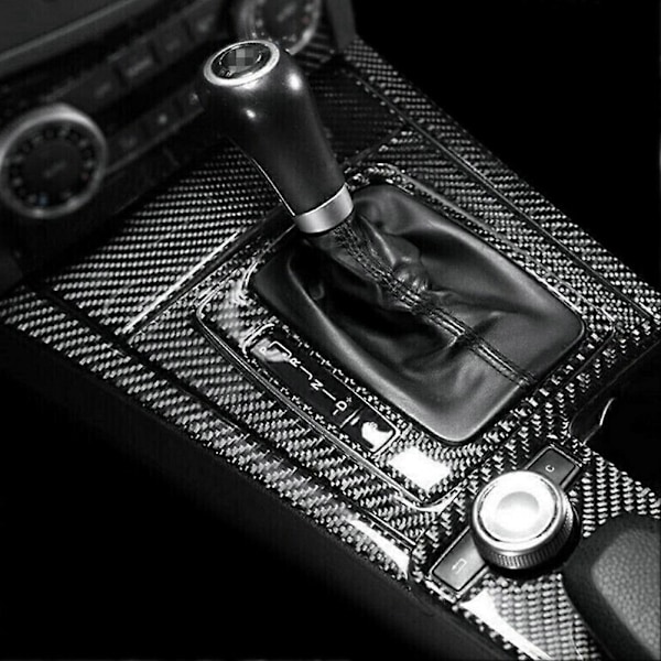 ABS Carbon Fiber Gear Shift Panel Trim Sæt til C Klasse W204 2007-2013