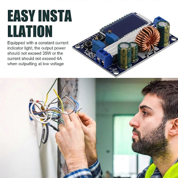 Justerbar Spänningsregulatormodul med LCD-Display, Mångsidig Steg-Upp/Ner Spänningskontroll Perfekt för DIY Elektronik