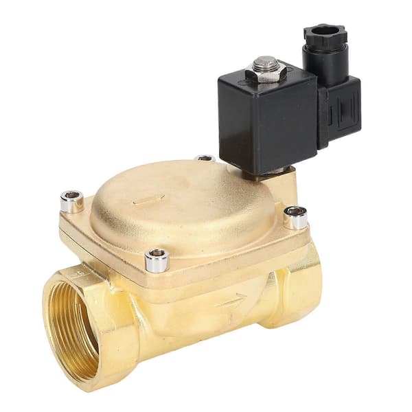 Magnetventil Messing Pilotstyret Ventil Normalt Lukket G1?1/4in 2 Positioner 2 Vejs til Vand Olie AC220V