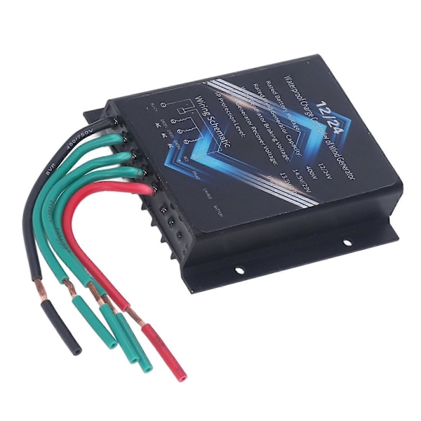 Vindmølle Generator Controller Aluminium Legering Vandtæt Vindturbine Controller 400W 12V 24V