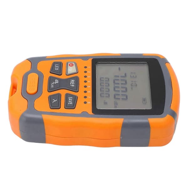 Mini Optisk Effektmätare Portabel Optisk Fiberkabel Testare Multimeter med LED-Lampa