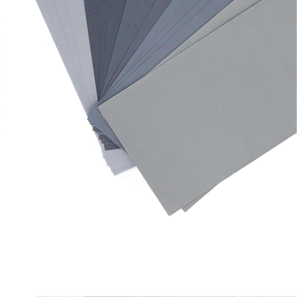 20 st Sandpapper Torrt Vått Sandpapper 1000 till 7000 Korn Vattentätt Set Kit för Slipning