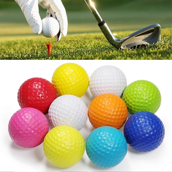 20 kpl golfpalloja, elävät värit, korkea kimmoisuus, vahva vakaus, kevyt, pitkäikäinen, sisä- ja ulkokäyttöön sopiva harjoitusgolfpallo
