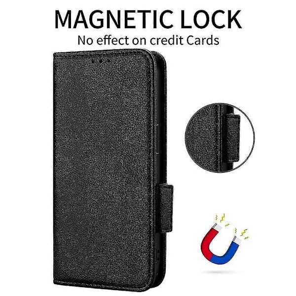 Telefondeksel for HTC U24 Pro 5G Lærdeksler Black