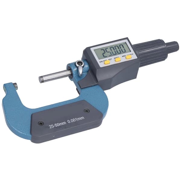 Digital Mikrometer 0,001 mm opløsning Professionelle tykkelsesmålingsværktøjer 25?50 mm