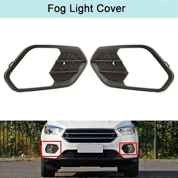 Bil Frontfanger Tåkelys Lampe Ramme Deksel Grill for Escape Kuga 2017-2019