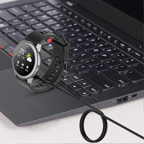 Ladebase Magnetisk Hurtiglading Sikker Smartklokke Strømadapter Ladekabel Kompatibel med Xiaomi YAMAY SW022/Haylou RT LS05S/RT2 LS10/Solar LS05