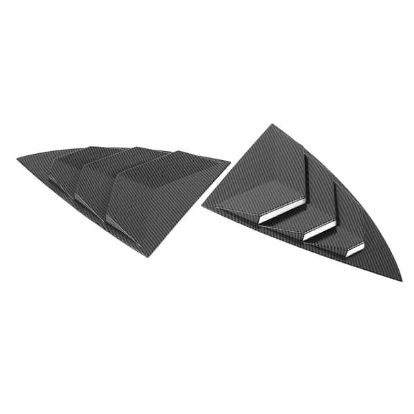 2 STK Sidevindusspoiler Glatt Overflate Trekant Splitter Skyggedeksel Erstatning For Tesla Model Y 2021 til 2023 Karbonfiber