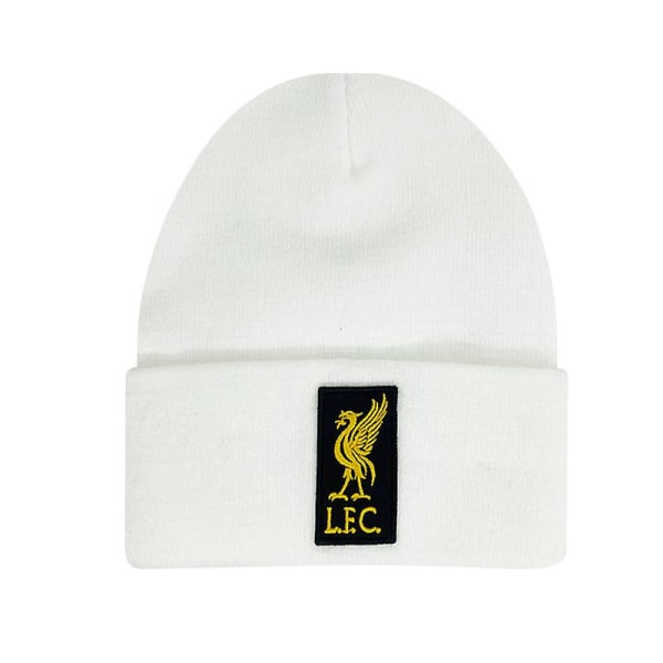 Liverpool White Football Club Hat Winter Warm Stickad Hat