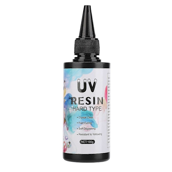 UV Resin Håndlaget DIY Transparent Farge Anti-gulning Hurtigherdende Klar UV Lim Lim for Håndverksdekorasjoner 100g