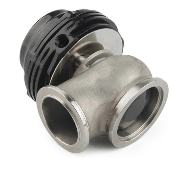 Universal Bilmodifiering 38mm Turboladdad Avgas Tryckavlastningsventil Extern Wastegate V-Band Flänsad Blå