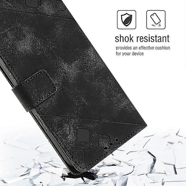 Etui til iPhone 12 Pro Cover Flip Magnetisk Læderpung Kortholder Kompatibel med iPhone 12 Pro Etui Black