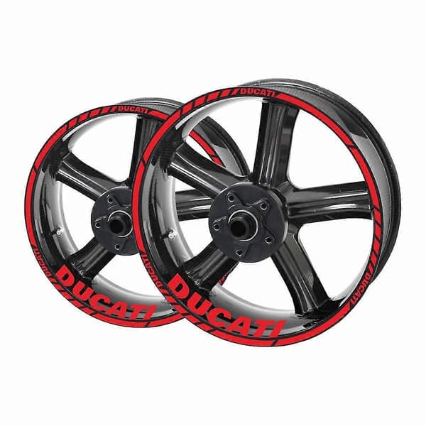 Reflekterende Hjulsticker Felg Logo Dekal for Ducati White