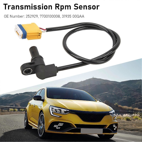 Inngangshastighetssensor for girkasse 252929 Veivakselpulssensor Erstatning for Citroen C5 C4 C3 C8 Jumpy