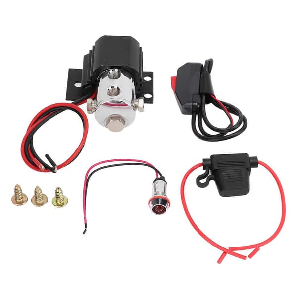 Universal Frambromslås Kit Elektrisk Rullkontroll Magnetventil Backhållare Set 12–24V DC Svart