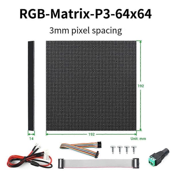 til LED Dot Display RGB Farve LED Applikationsskærm Justerbar Lysstyrke HUB75 Interface Modul