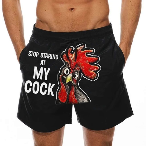 Tryckta badshorts för män sommarsemestershorts style 5 XL