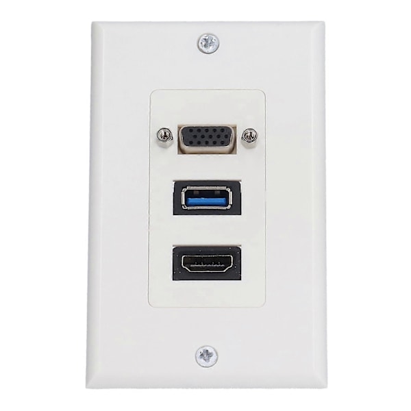 Audio Video Veggkontakt 5 Gbps Innebygd Installasjon Multimedia Port Kompositt Videopanel