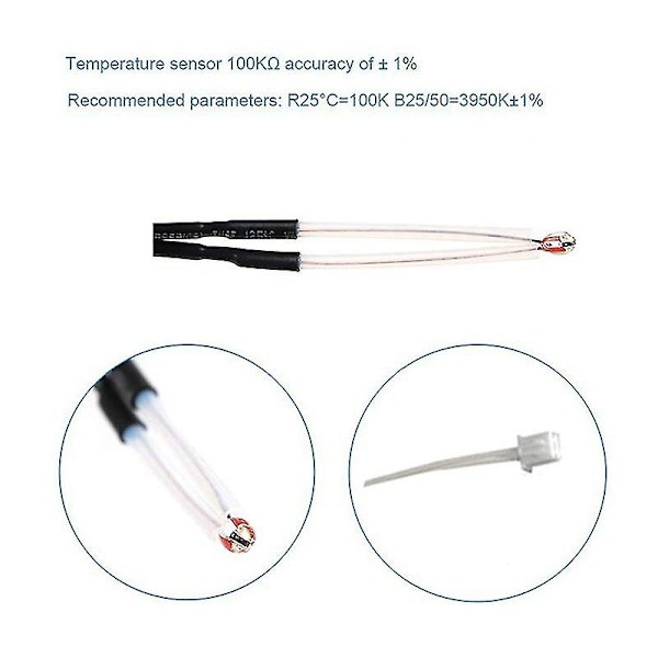 24V 40W Patronvarmer Termistor NTC 100K 3950 Ledning 1M til 3 3 Pro 3D Printer Tilbehør