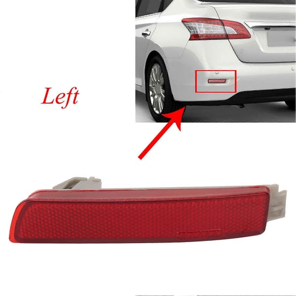 Bakre stötfångarreflektor ABS Sidostötfångarmarkeringsreflektor för Kicks Sentra Juke Quest Murano Versa Höger 26560 5C000
