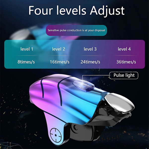 2 ST Telefon Spel Trigger Gamepad Knapp för L1R1 Spelkontroll för Android Telefon (A)
