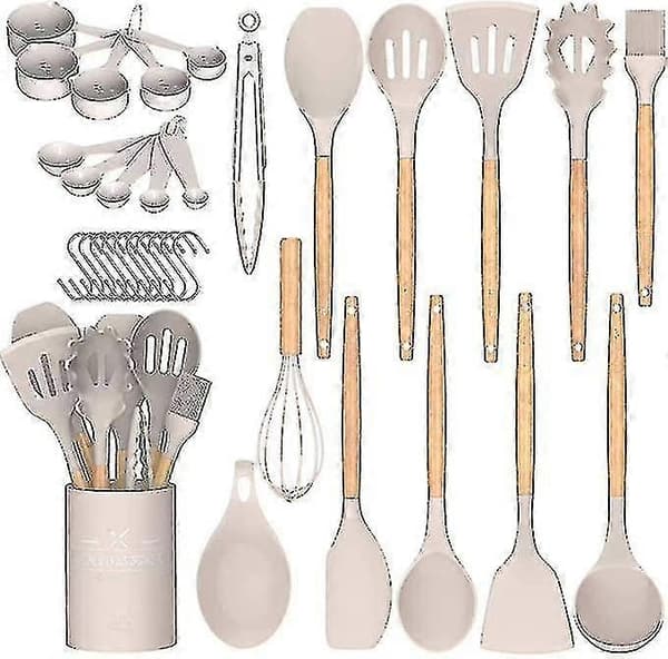 Köksredskapsset 33 Delar Non-stick Silikon Köksredskap Spatelset