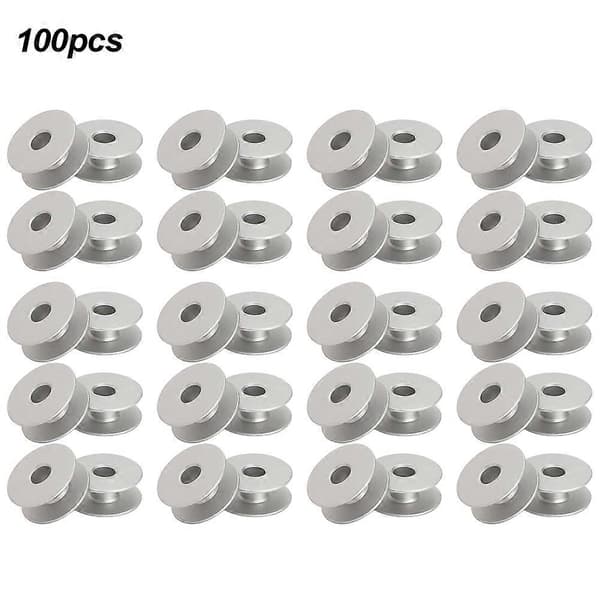 100 stk. metallspoler for flat broderi bil symaskin erstatningstilbehør 40264A Flat
