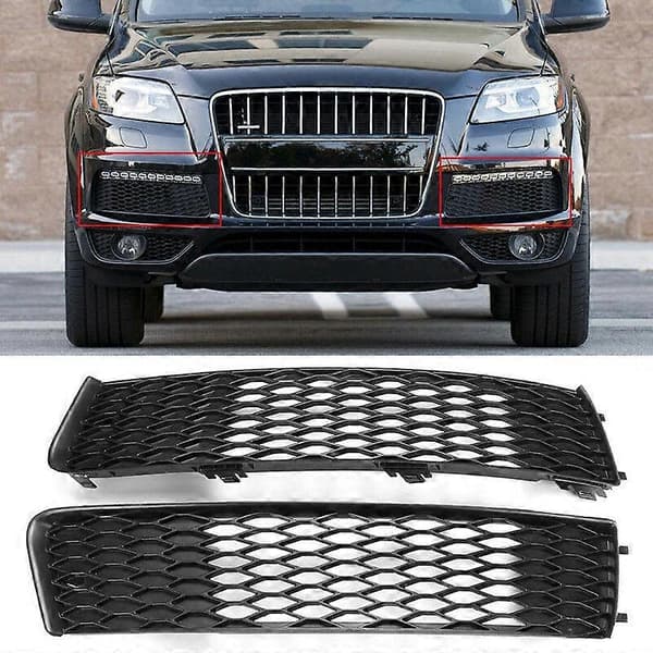 Bil Par Front Støtfanger Øvre Tåkelys Lampe Grill Honeycomb For- 2010-2015