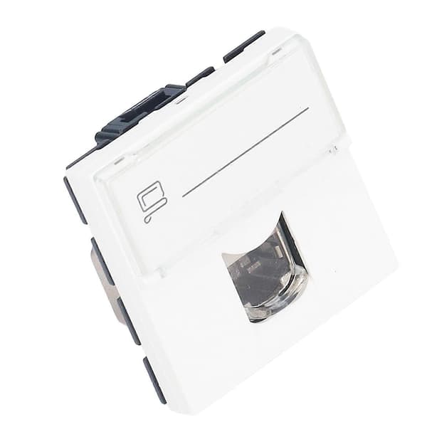 Nettverkskontaktmodul CAT6A RJ45 Fransk Adapter Skjermet ABS Tilbehør for Datamaskin