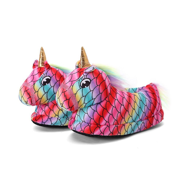 Unicorn Tofflor Barn Söta Tofflor Varma Inomhus för Vintern style 14 S Length 22cm