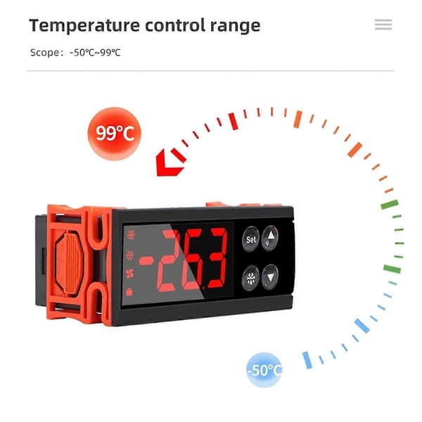 Digital Termostat Hygrostat Temperatur Luftfuktighetskontroller DC12-24V Regulator Värme Kylningskontroll ECS-961NEO