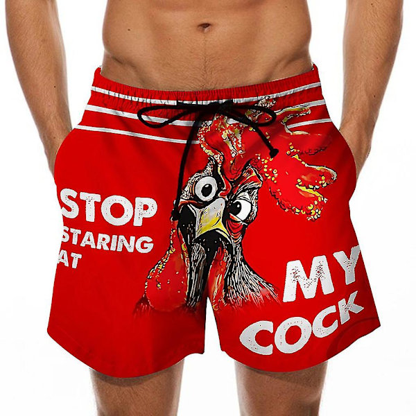 Tryckta badshorts för män sommarsemestershorts style 6 3XL