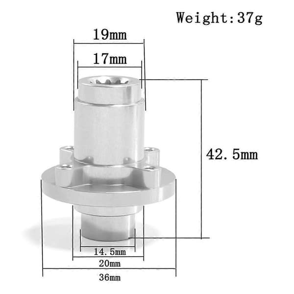 Rett aksel i aluminiumslegering foran, midten og bak, universal for 6S 8S XRT
