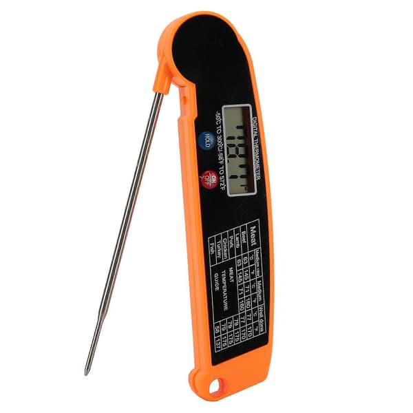 Vattentät Digital Kötttermometer Snabbavläsning Termometer för Kök Utomhus BBQ Grill Tillbehör Orange