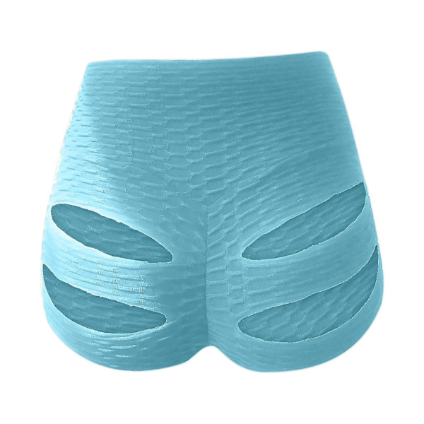 Tflycq Dam Byxor med Hög Midja, Hel Färg, Bandage, Svettiga Byxor, Yoga Shorts Blue XL