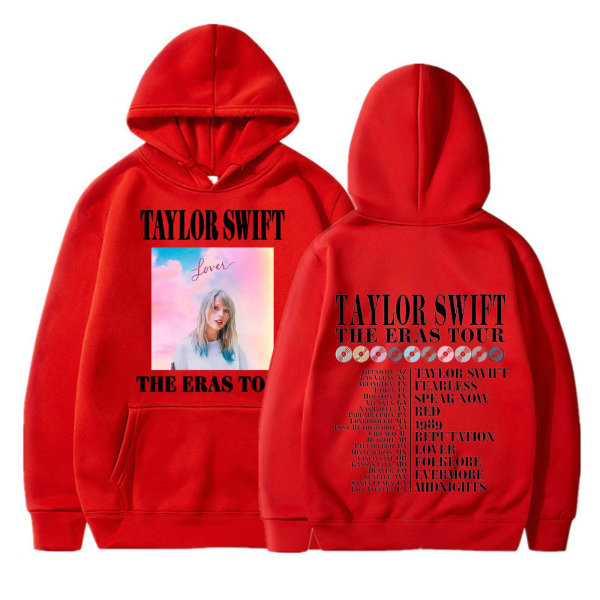 Taylor Swift Fans Hoodie Huvtröjor för män och kvinnor red L