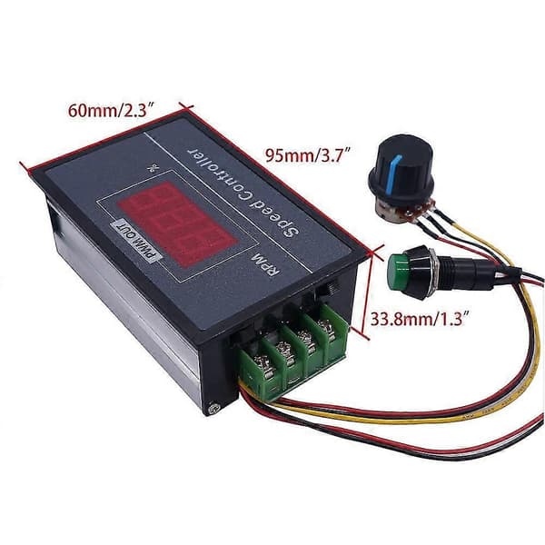 PWM DC Motorvarvtalsregulator med Digital Display 30A PWM Justerbar Steglös Regulator