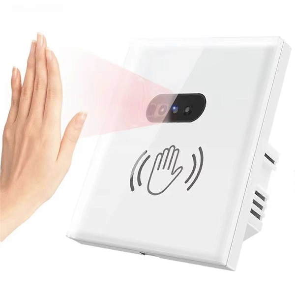 Infrarød Væg Smart Lyskontakt IR Sensor Ingen Berøring Nødvendig AC110-240V EU Glas Skærmpanel Kontakt Elektrisk EU Stik