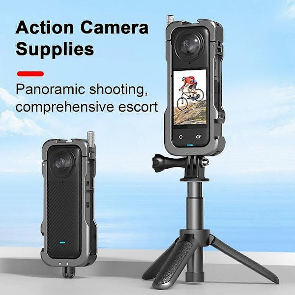 Actionkamera Videobur Skyddsram Stötsäker Slagtålig Lätt att Installera Metall Skyddsram Kameraburtillbehör för Insta360 X4